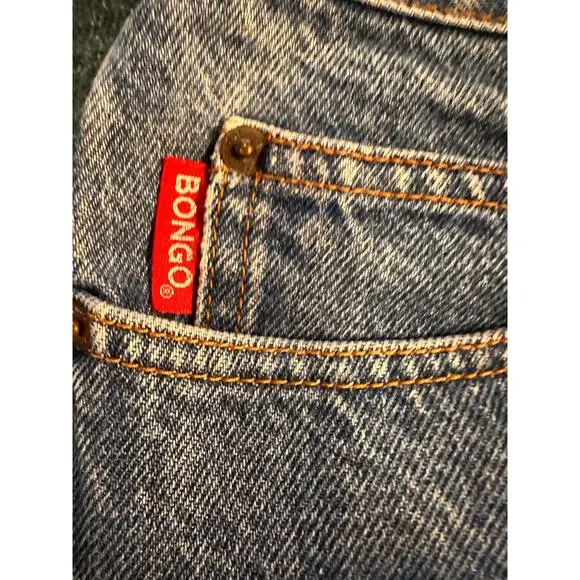 Vintage Retro BONGO Jean Raw Hem Shorts Size 1 - Picture 3 of 5
